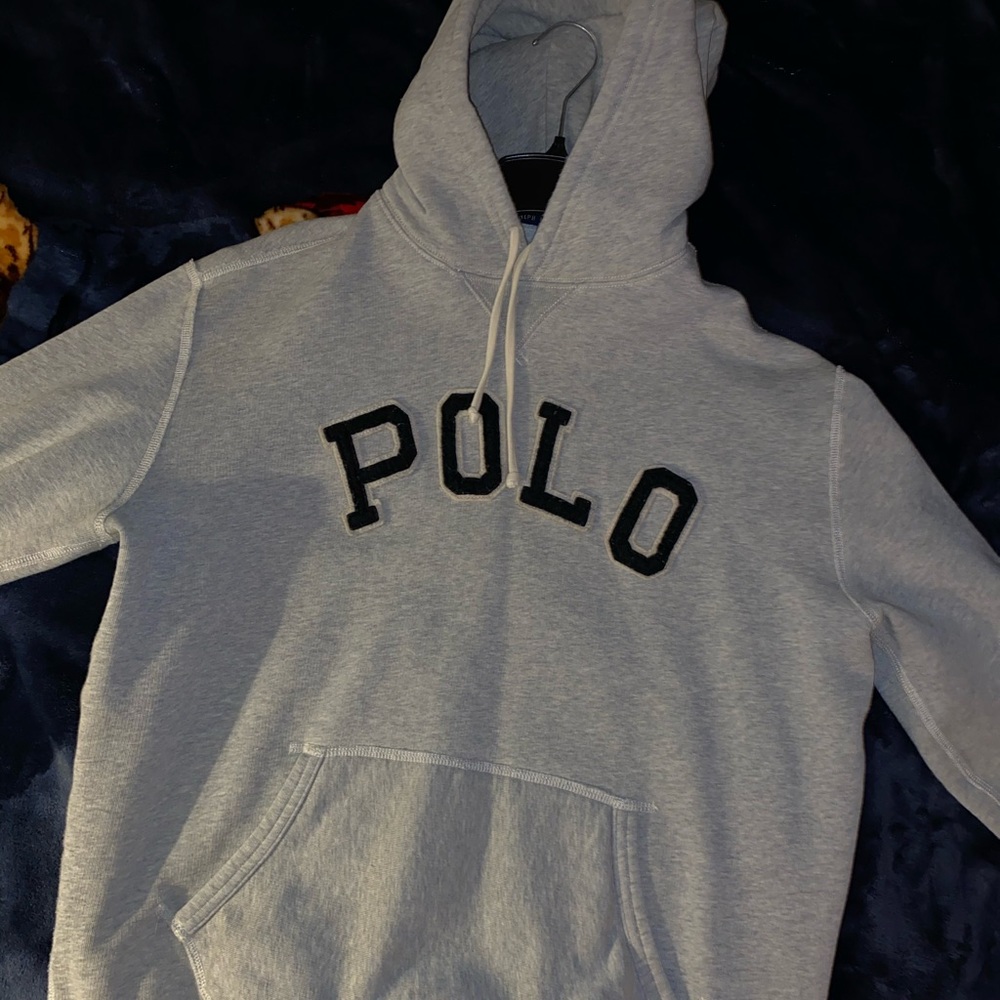 Polo Ralph Lauren Grey Fleece Pullover Hoodie